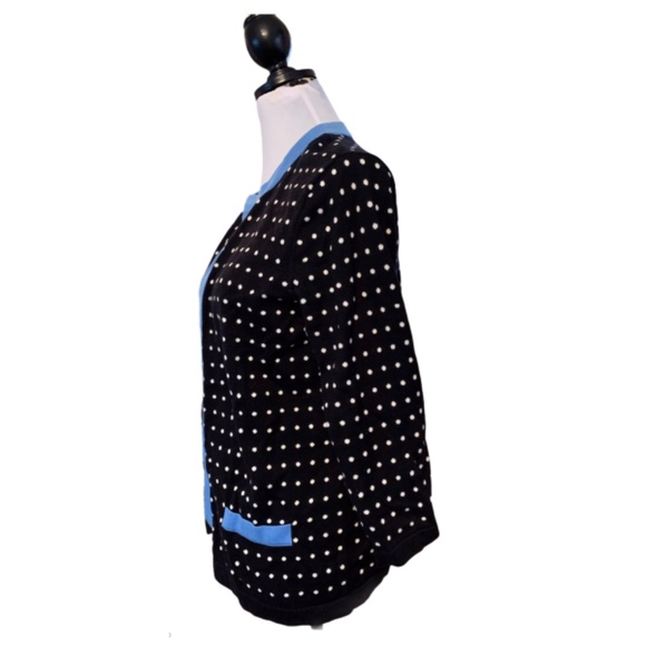 Talbots Black and White cardigan sweater Size M - Picture 2 of 4
